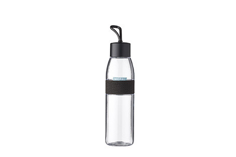 Trinkflasche ELLIPSE in schwarz aus Kunststoff