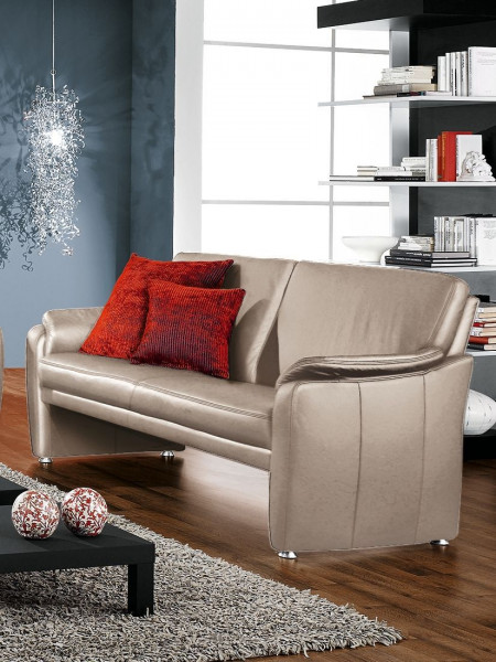 Sofa Elastoform 3 Sitzer STEVE in creme aus Leder