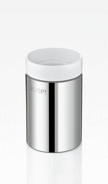 Zahnputzbecher JOOP! CHROME in weiß aus Keramik