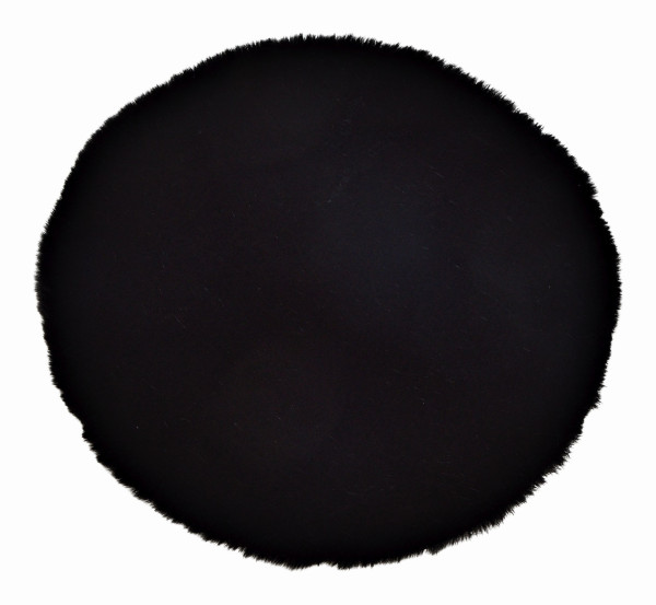 Kunstfell FLAUSCH Sitzkissen in schwarz