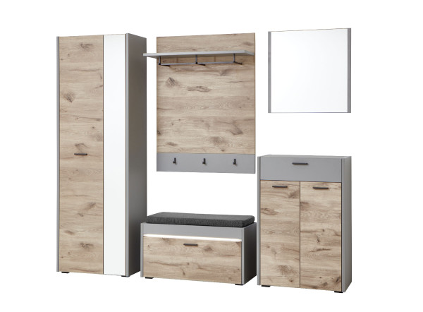 Garderobe vito SERATA in hellgrau aus Dekor