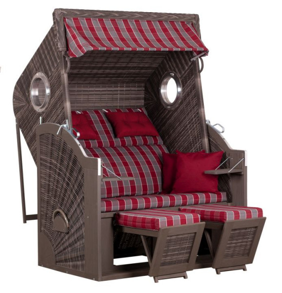 Strandkorb CLIFF XL in grau aus Pinie