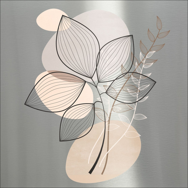 Aludibondbild ART LEAVES III in mehrfarbig aus Metall