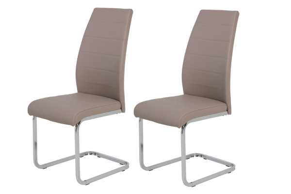 Freischwinger AMBER 4 2er Set in Cappuccino