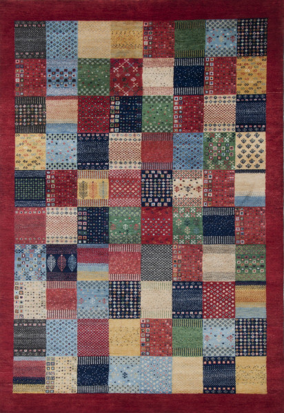 Teppich Fars Super red multi in rot aus Schurwolle