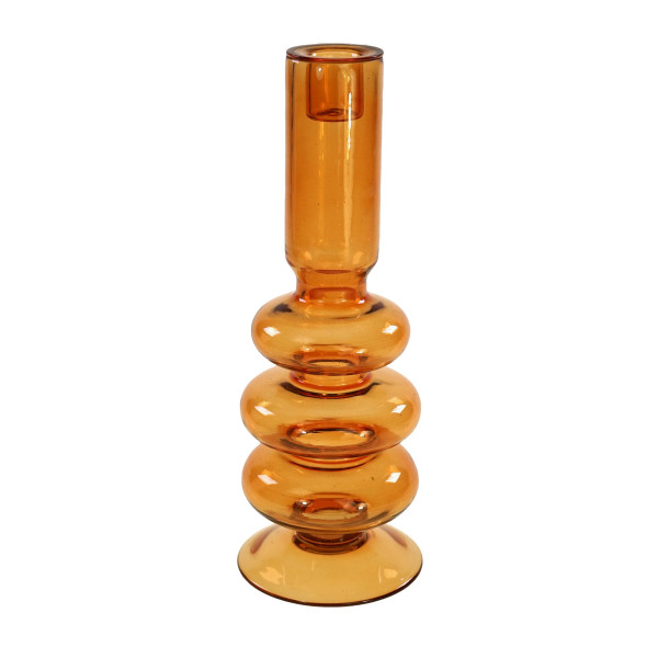 Kerzenhalter ANCONA in orange aus Glas