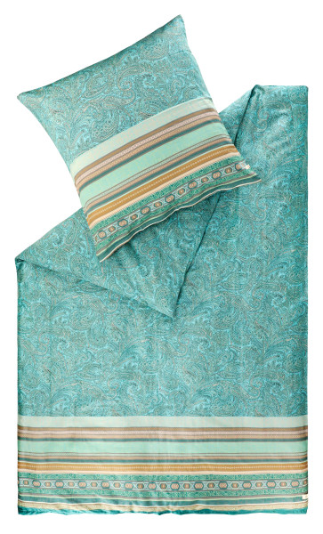 Bettwäsche BRERA Satin in blau aus Baumwolle