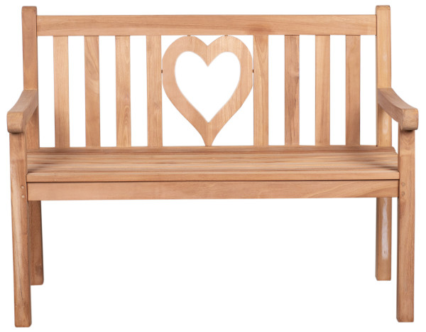 Gartenbank WOODIE HERZ in teak aus Teak