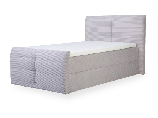Boxspringbett HARPER EUREKA in taupe aus Stoff
