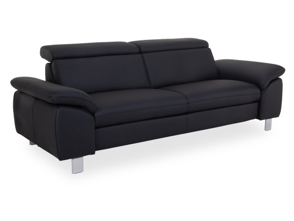 Sofa 2 Sitzer vito TONGA 2.0 in schwarz aus Leder