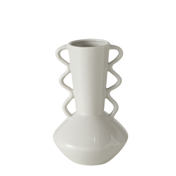 Vase MARTA in beige aus Steingut