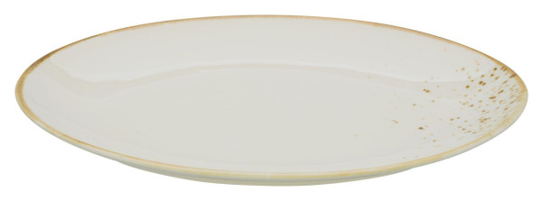 Platte NATURE COLLECTION in creme aus Steinzeug