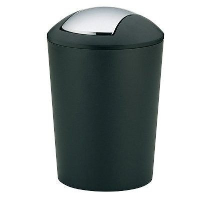 Schwingdeckeleimer MARTA 5l in schwarz aus Kunststoff