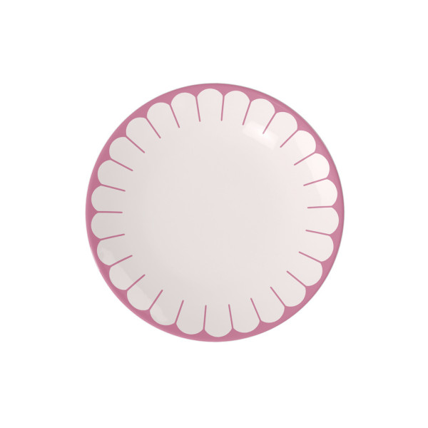 Speiseteller FLEUR in pink aus Bone China
