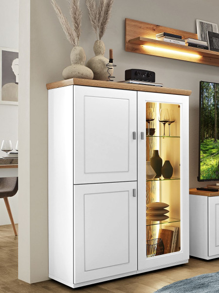 Highboard vito IDAMO in weiß aus Dekor