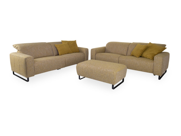 Sofa 3 Sitzer CALANO 2.0 in yellow aus Stoff