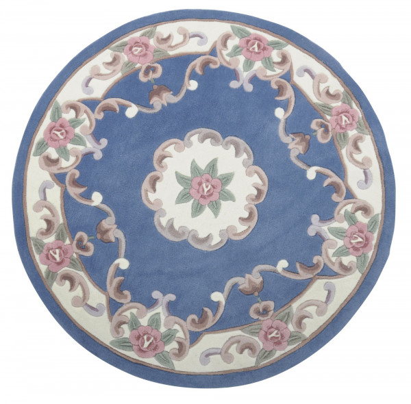 Teppich MING in blau aus Polyacryl