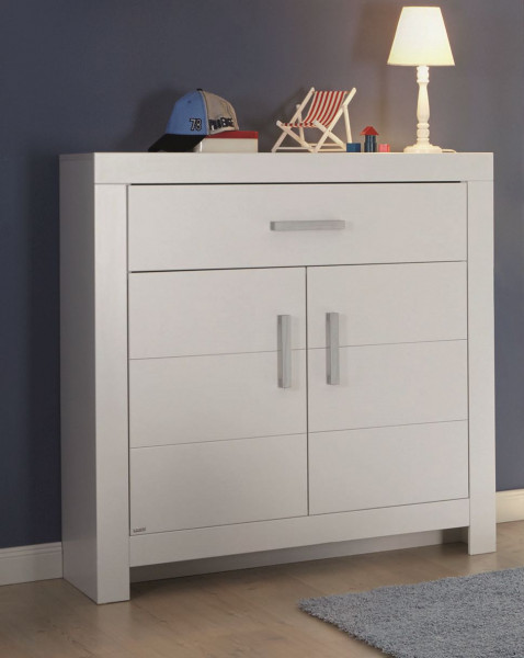 Highboard PAIDI FIONA in weiß aus Dekor