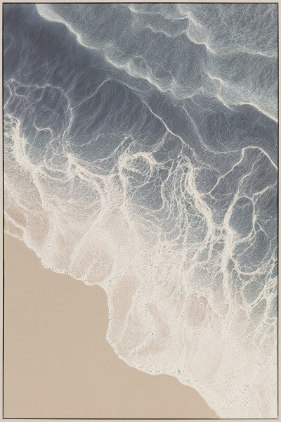 Gemälde SILVER TIDE in natur aus Holz