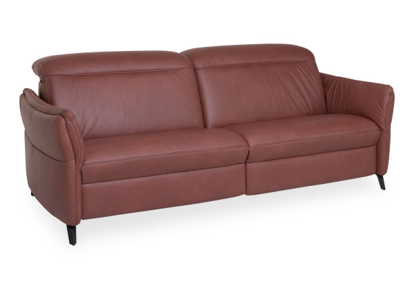 Sofa himolla 3 Sitzer MAINHAUSEN in rotbraun aus Leder