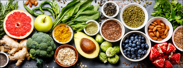 Glasbild FRUITS AND VEGETABLES in mehrfarbig aus Glas