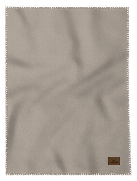 Wohndecke SANSIBAR in taupe aus Mischgewebe