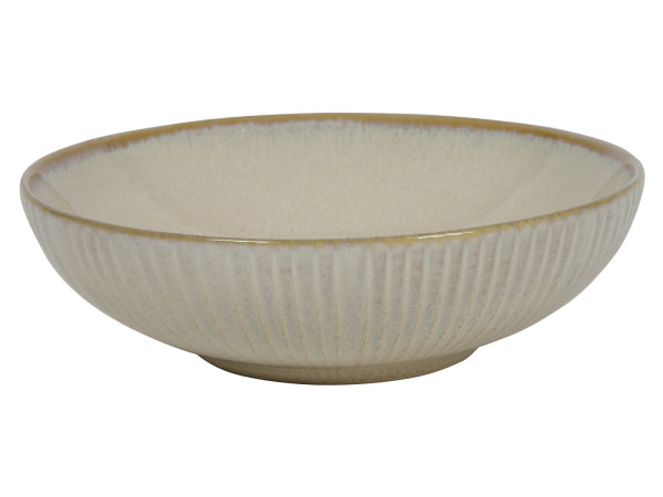 Suppenteller LINES OCEAN in beige aus Keramik