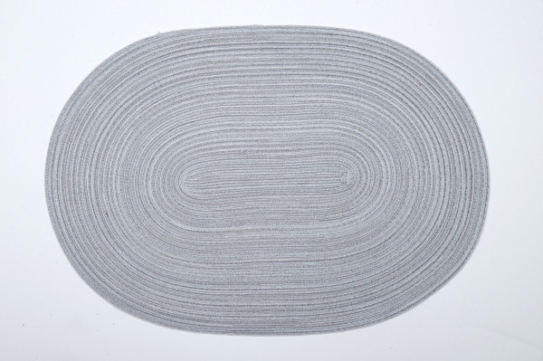 Tischset SAMBA oval in grau aus Polyester