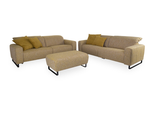 Sofa 3 Sitzer CALANO 2.0 in yellow aus Stoff
