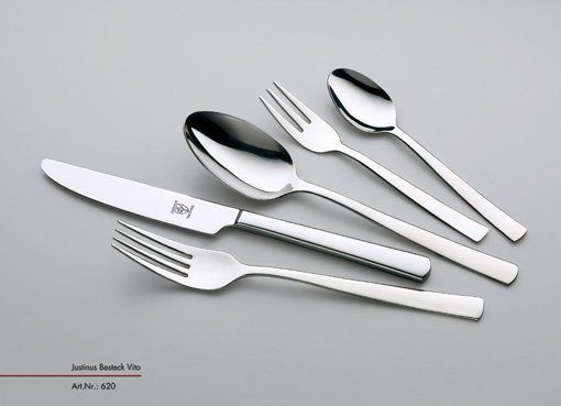 Besteckgarnitur JUSTINUS vito in silberfarben aus Metall