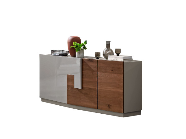 Sideboard ZEFERINO COMO in Cappuccino aus Lack Hochglanz