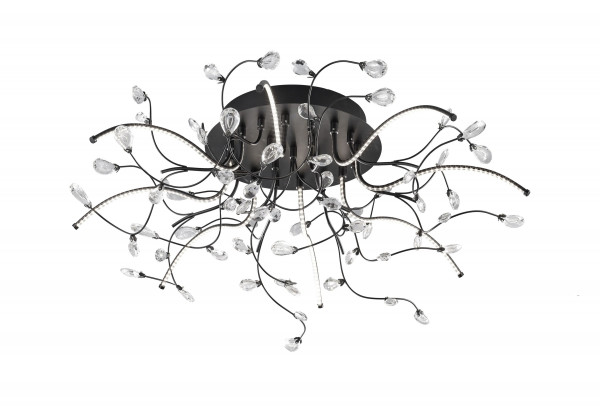 Deckenleuchte CRYSTAL in schwarz aus Metall