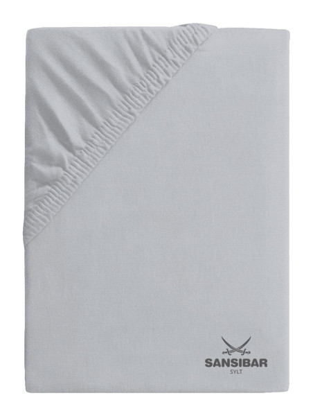 Topperbezug SANSIBAR Jersey in silberfarben aus Mischgewebe