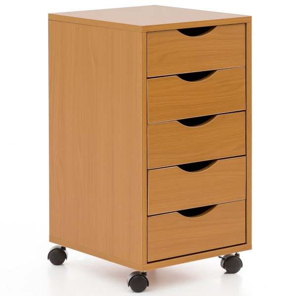 Rollcontainer in braun aus MDF
