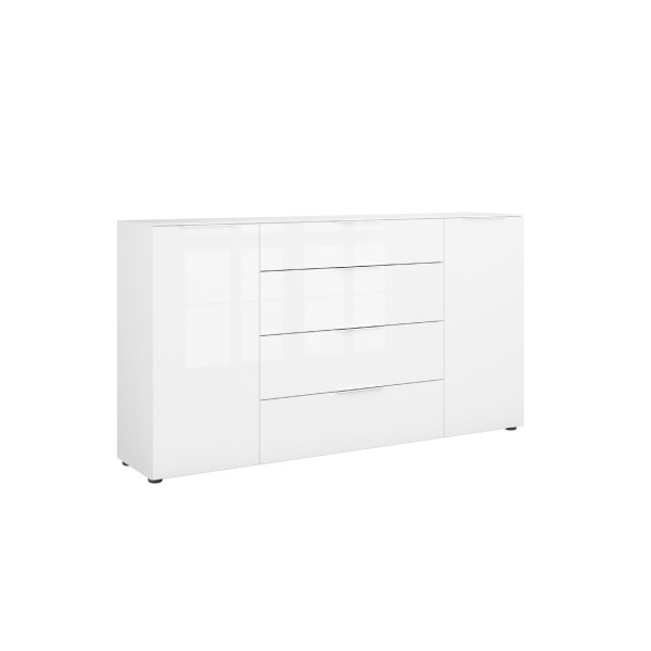 Kommode HARPER MEDINA in weiß aus Glas