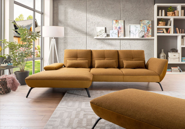 Polsterecke vito TICONA PLUS in Mustard aus Stoff