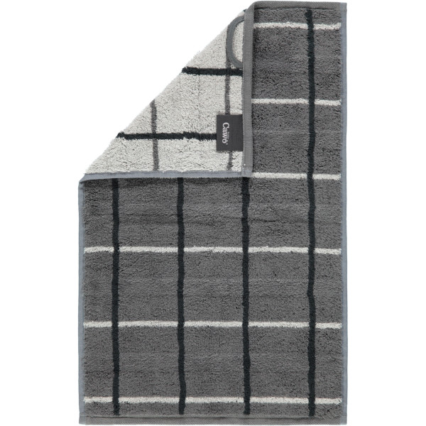 Gästetuch NOBLESSE SQUARE KARO in anthrazit aus Baumwolle