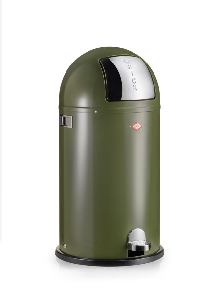 Abfallsammler WESCO KICKBOY in oliv aus Metall