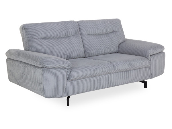 Sofa 2 Sitzer HARPER MEDFORD in hellgrau aus Stoff