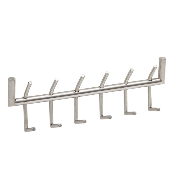 Wandgarderobe in silberfarben aus Metall
