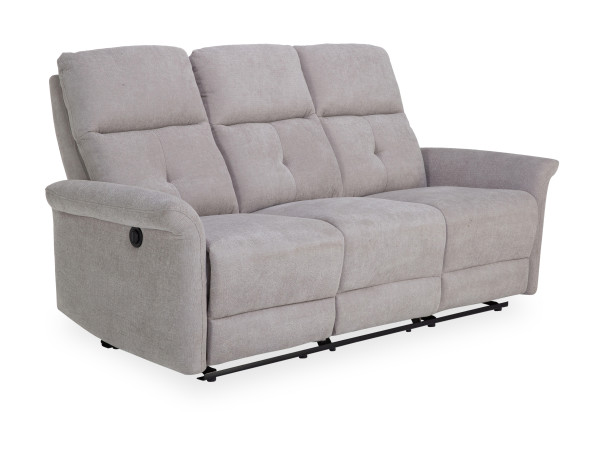 Sofa 3 Sitzer HARPER HEPOLA in hellgrau aus Stoff
