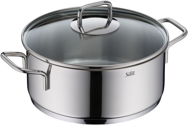 Bratentopf SILIT EXTRA COOK in silberfarben aus Metall