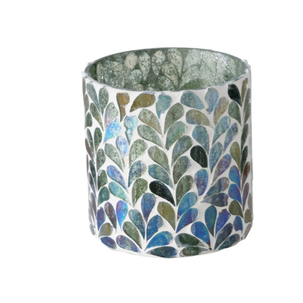 Windlicht KIRKAS in grün aus Glas