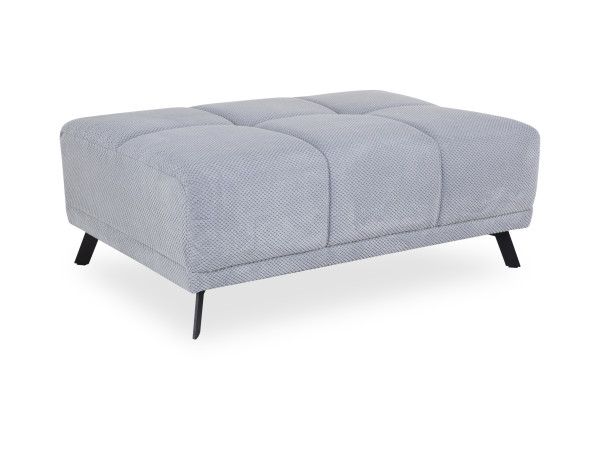 Hocker ISABELL in hellgrau aus Stoff