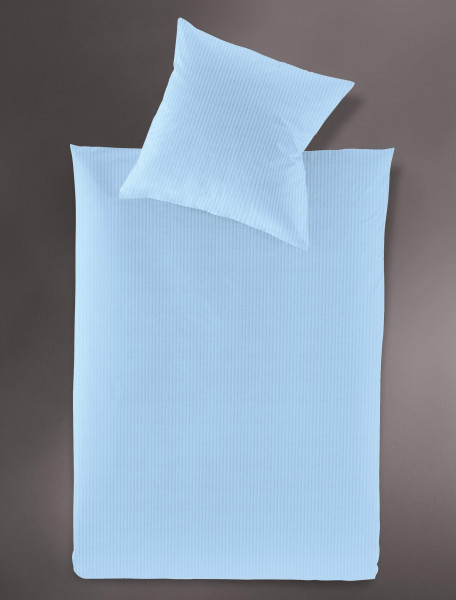 Bettwäsche LUMEN Jersey in blau aus Baumwolle