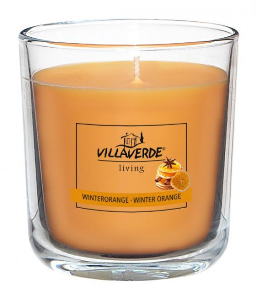 Duftkerze WINTERORANGE in orange aus Wachs