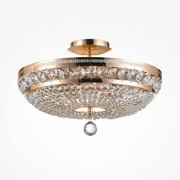 Kronleuchter OTTILIA in goldfarben aus Metall