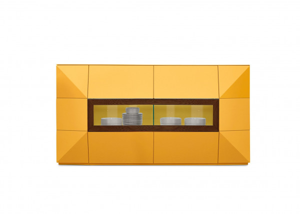 Sideboard MONDO PRISMA PLUS in curry aus Lack Hochglanz