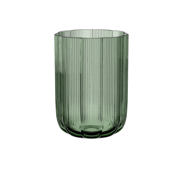 Vase FLEUR in grün aus Glas