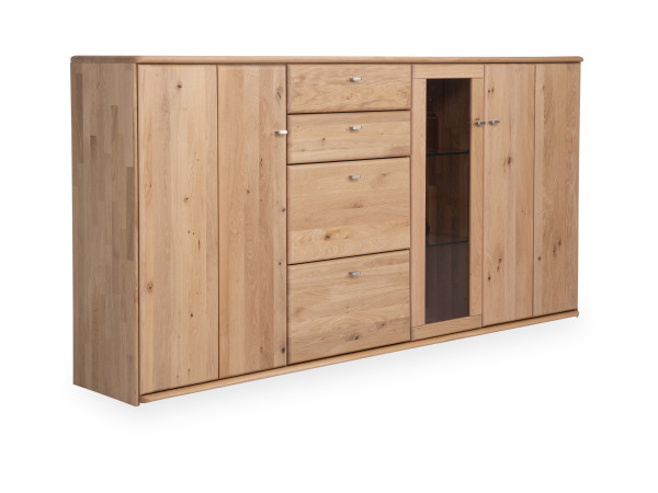 Highboard MONDO ABANDO in Wildeiche aus Massivholz